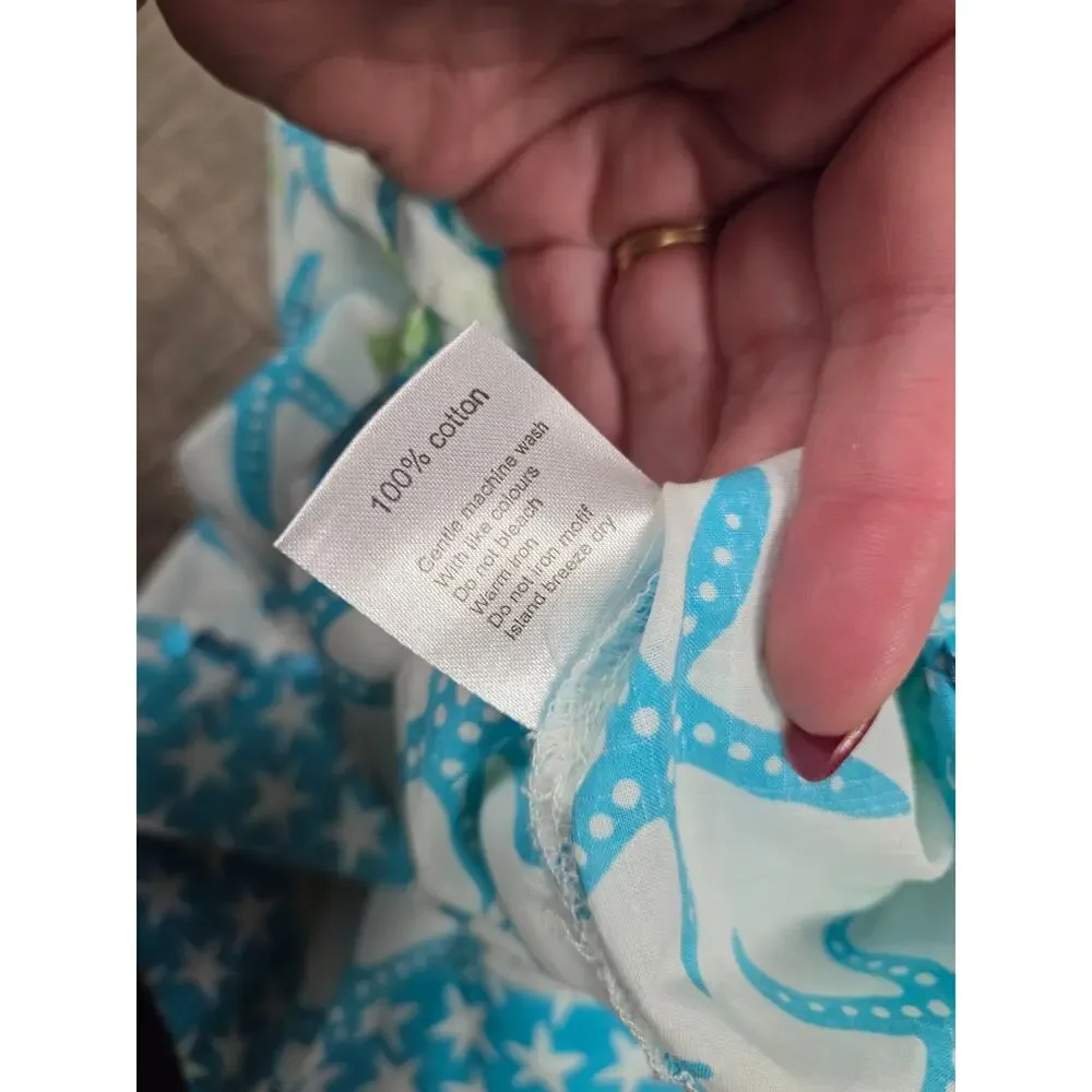 West Indies 100% Pure Soft Cotton Designer V-Neck Tunic Top Starfish Small Dress - Picture 5 of 7